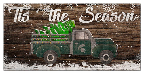 Fan Creations Holiday Home Decor Michigan State Tis The Season 6x12