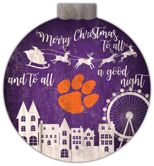 Fan Creations Holiday Home Decor Clemson Christmas Village 12in