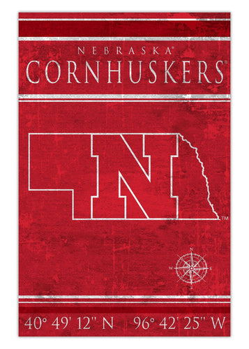 Fan Creations Home Decor Nebraska   Coordinates 17x26