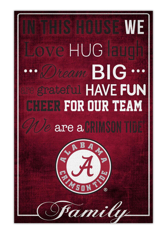 Fan Creations Home Decor Alabama   In This House 17x26