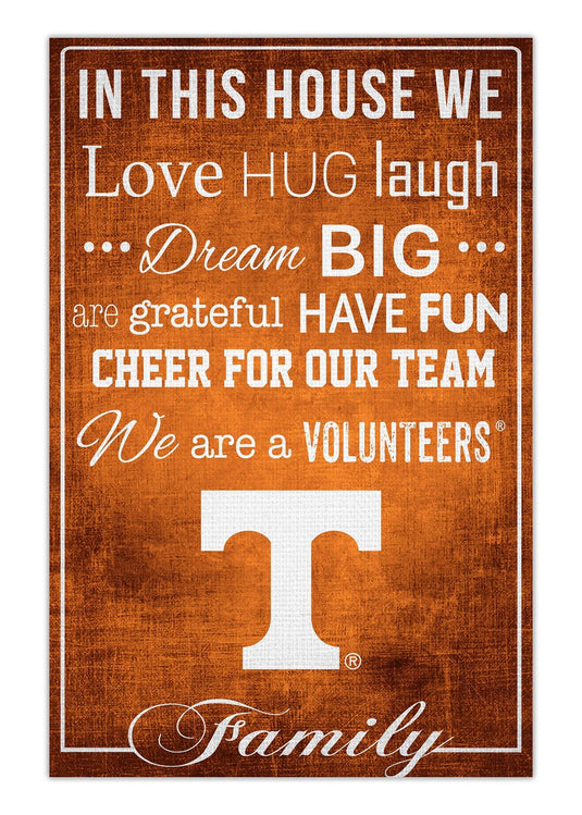 Fan Creations Home Decor Tennessee   In This House 17x26