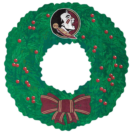 Fan Creations Holiday Home Decor Florida State Team Wreath 16in