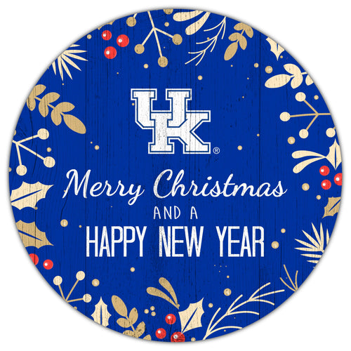 Fan Creations Holiday Home Decor Kentucky Merry Christmas & Happy New Years 12in Circle