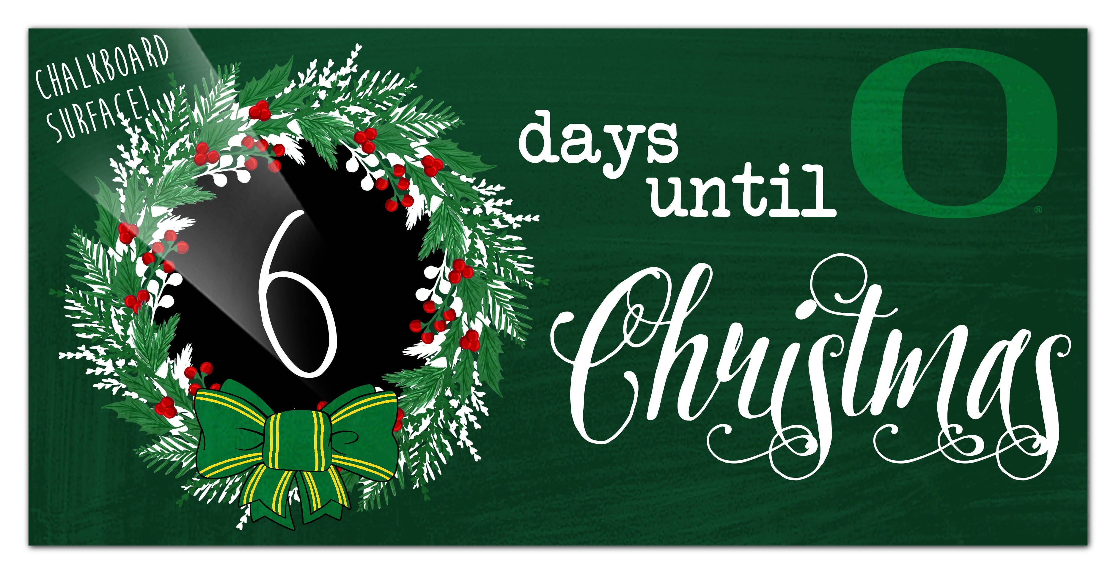 fan creations University of Oregon Chalk Christmas Countdown 6x12