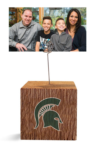 Fan Creations Desktop Stand Michigan State Block Spiral Photo Holder