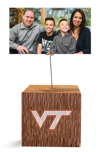 Fan Creations Desktop Stand Virginia Tech Block Spiral Photo Holder