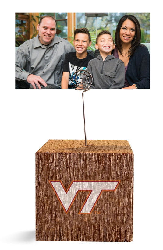 Fan Creations Desktop Stand Virginia Tech Block Spiral Photo Holder