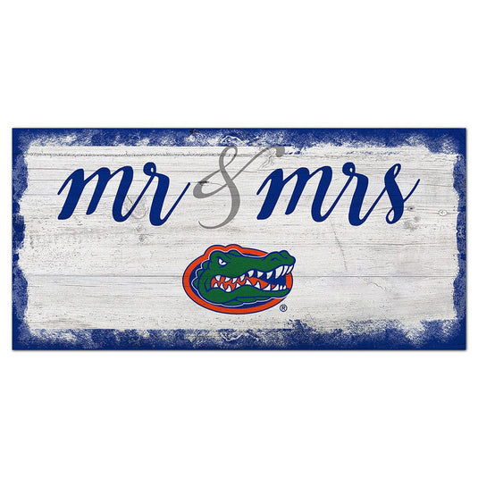 Fan Creations 6x12 Horizontal University of Florida Script Mr & Mrs 6x12 Sign