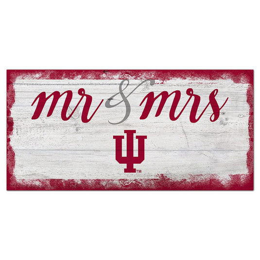 Fan Creations 6x12 Horizontal Indiana Script Mr & Mrs 6x12 Sign