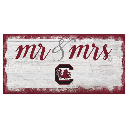 Fan Creations 6x12 Horizontal University of South Carolina Script Mr & Mrs 6x12 Sign