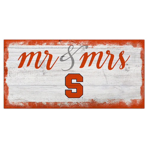 Fan Creations 6x12 Horizontal Syracuse Script Mr & Mrs 6x12 Sign