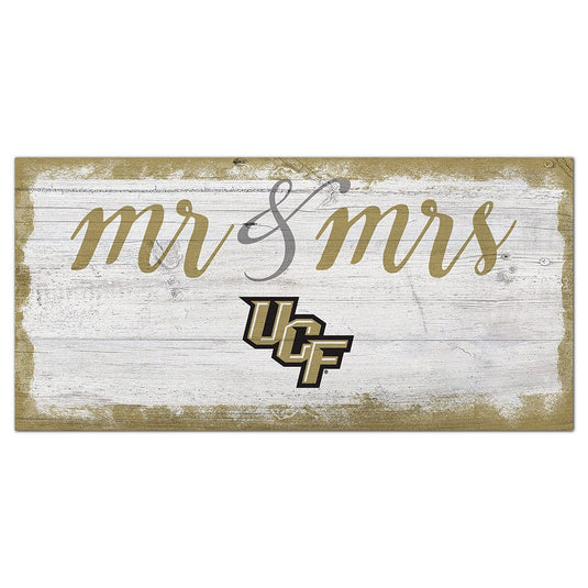 Fan Creations 6x12 Horizontal UCF Script Mr & Mrs 6x12 Sign