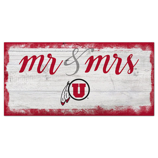 Fan Creations 6x12 Horizontal Utah Script Mr & Mrs 6x12 Sign