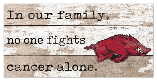 Fan Creations Home Decor Arkansas No One Fights Alone 6x12