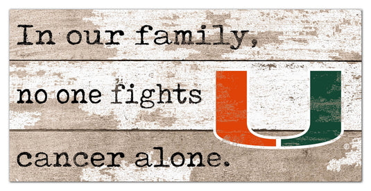 Fan Creations Home Decor Miami No One Fights Alone 6x12