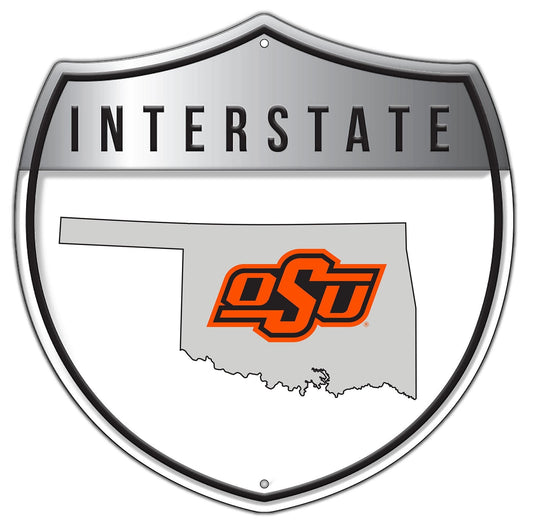 Fan Creations Wall Decor Oklahoma State Interstate 24in Americana Metal