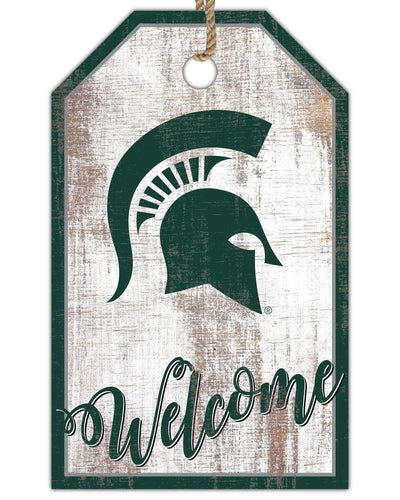 Fan Creations Holiday Home Decor Michigan State Welcome 11x19 Tag