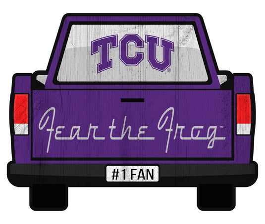 Fan Creations Home Decor TCU Slogan Truck Back Vintage 12in