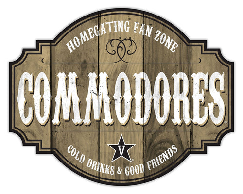 Fan Creations Home Decor Vanderbiilt Homegating Tavern 24in Sign