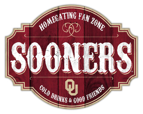Fan Creations Home Decor Oklahoma Homegating Tavern 12in Sign