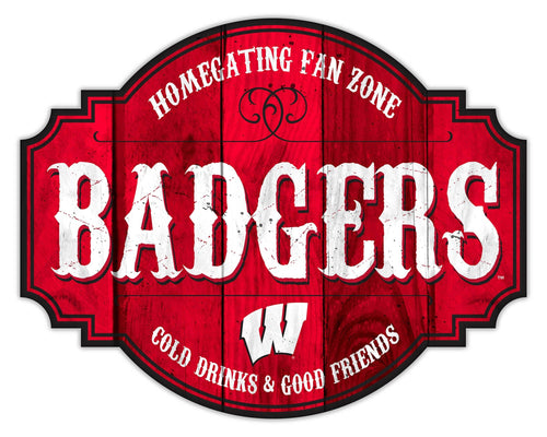Fan Creations Home Decor Wisconsin Homegating Tavern 12in Sign