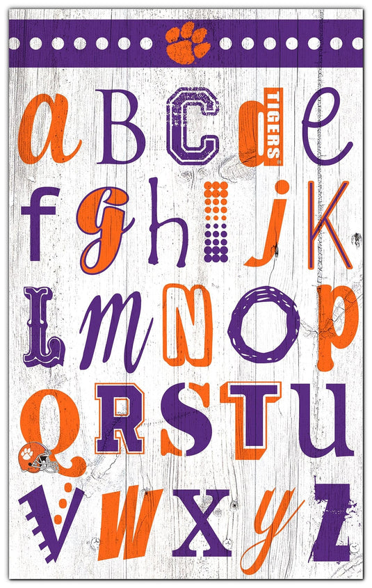 Fan Creations Home Decor Clemson   Alphabet Sign 11x19