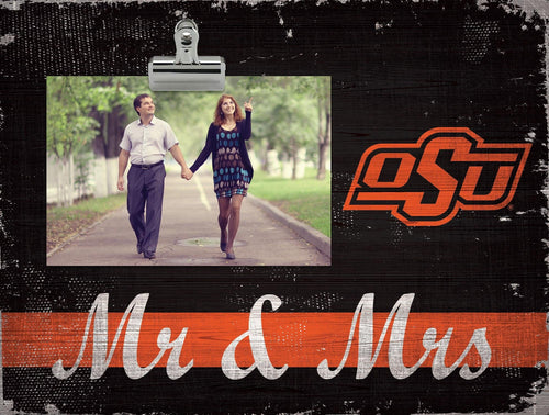 Fan Creations Desktop Stand Oklahoma State Mr & Mrs Clip Frame