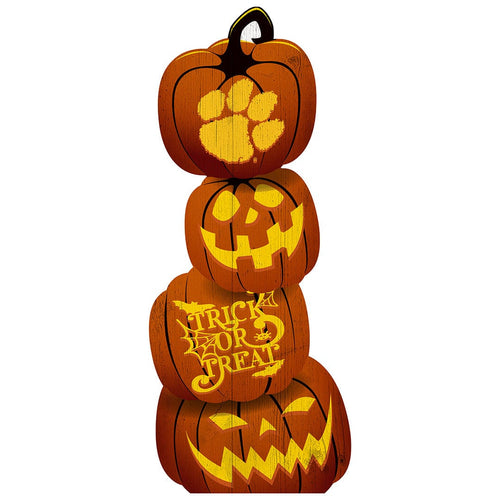 Fan Creations Holiday Home Decor Clemson Pumpkin Stack 31in Leaner