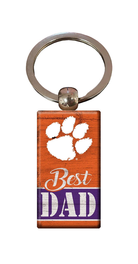 Fan Creations Home Decor Clemson  Best Dad Keychain