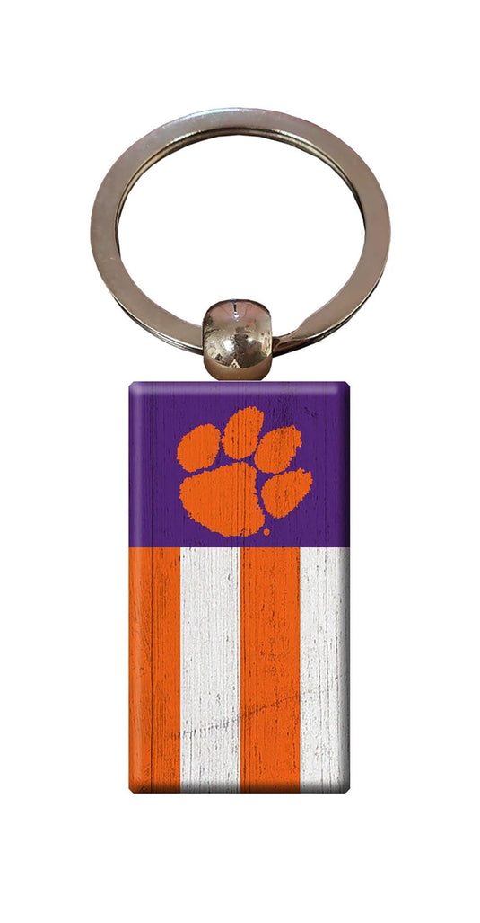 Fan Creations Home Decor Clemson  Rectangle Flag Keychain