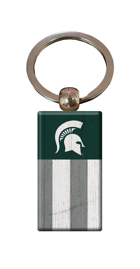 Fan Creations Home Decor Michigan State  Rectangle Flag Keychain