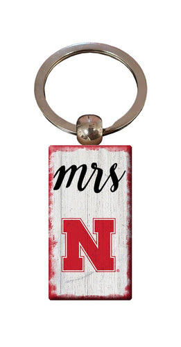 Fan Creations Home Decor Nebraska  Script Mrs Keychain