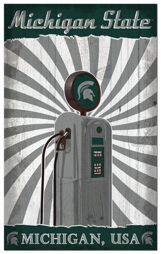 Fan Creations Home Decor Michigan State   Retro Pump Location 11x19