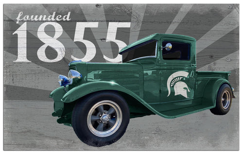 Fan Creations Home Decor Michigan State  Established Truck 11x19