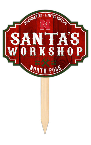 Fan Creations Holiday Home Decor Nebraska Santa's Workshop Tavern Sign 12in