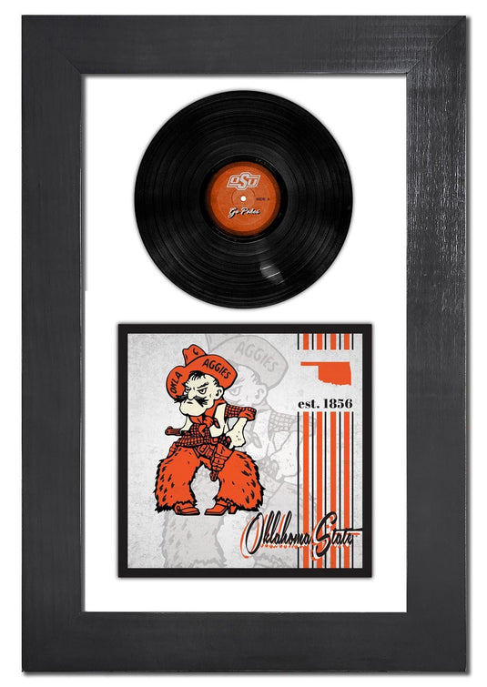 Fan Creations Home Decor Oklahoma State   3 Piece Classic Album & Vinyl In Frame