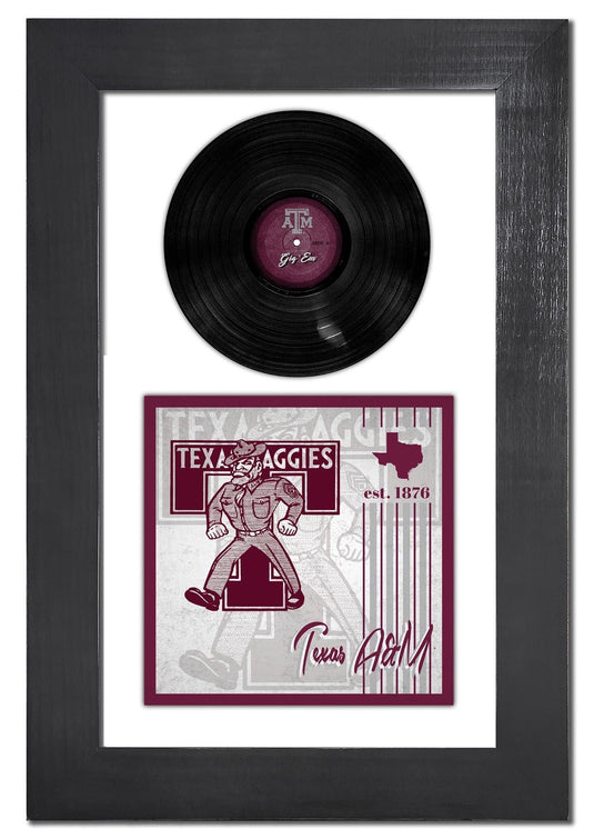 Fan Creations Home Decor Texas A&M   3 Piece Classic Album & Vinyl In Frame