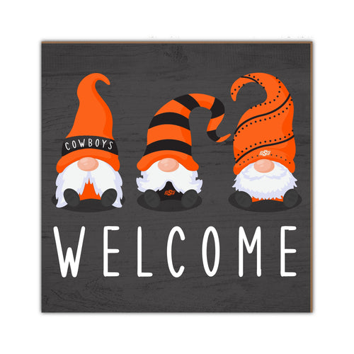 Fan Creations Home Decor Oklahoma State   Welcome Gnomes