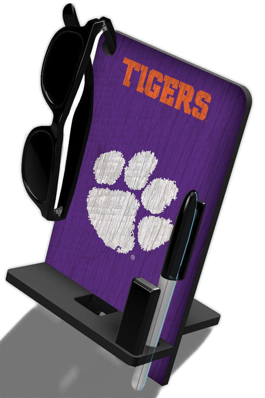 Fan Creations Wall Decor Clemson 4 In 1 Desktop Phone Stand