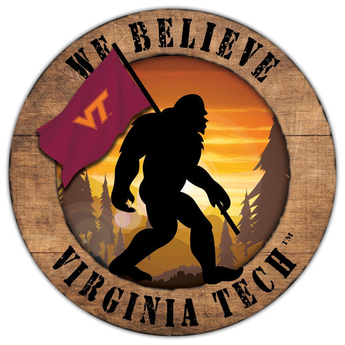 Fan Creations Wall Decor Virginia Tech Bigfoot 12in Circle