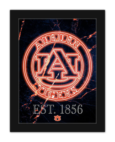 Fan Creations Wall Decor Auburn Neon Circle Logo 12x16