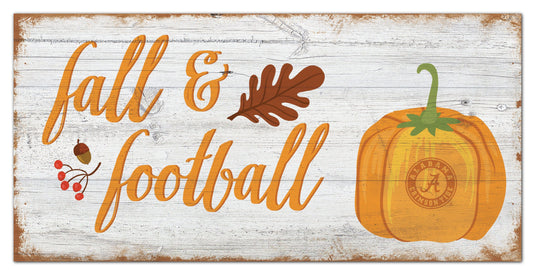 Fan Creations Holiday Home Decor Alabama Fall and Football 6x12