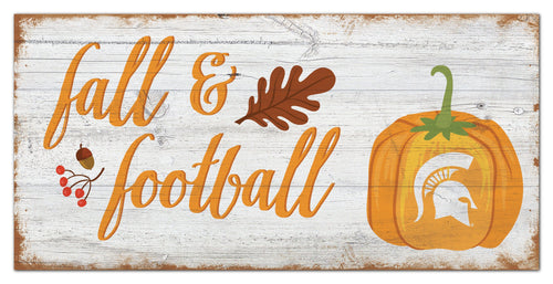 Fan Creations Holiday Home Decor Michigan State Fall and Football 6x12