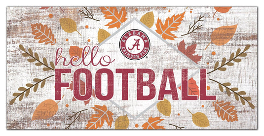 Fan Creations Holiday Home Decor Alabama Hello Football 6x12