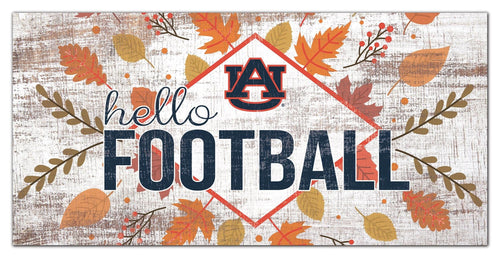 Fan Creations Holiday Home Decor Auburn Hello Football 6x12