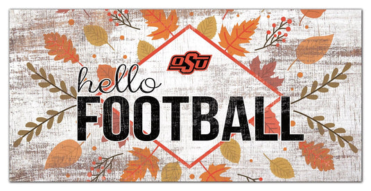 Fan Creations Holiday Home Decor Oklahoma State Hello Football 6x12