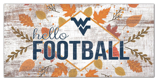 Fan Creations Holiday Home Decor West Virginia Hello Football 6x12