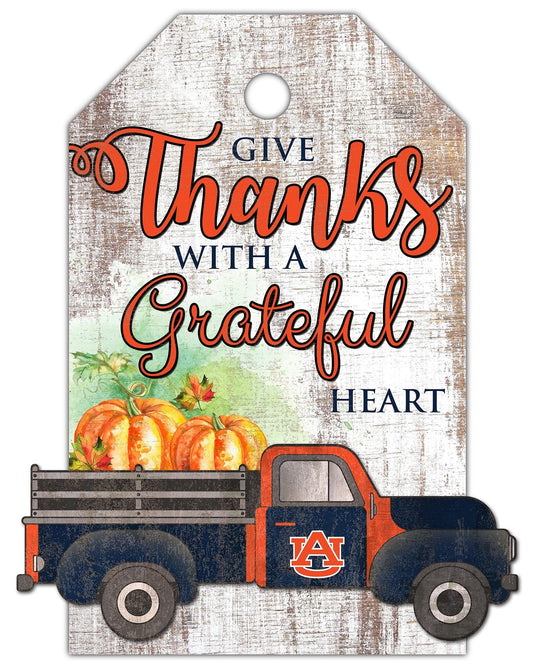 Fan Creations Holiday Home Decor Auburn Gift Tag and Truck 11x19