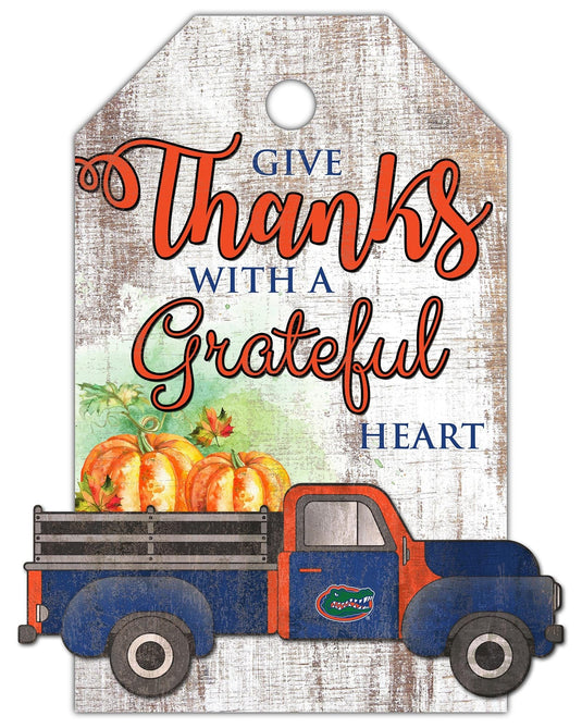 Fan Creations Holiday Home Decor Florida Gift Tag and Truck 11x19