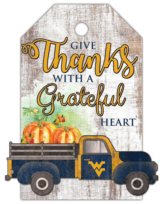 Fan Creations Holiday Home Decor West Virginia Gift Tag and Truck 11x19